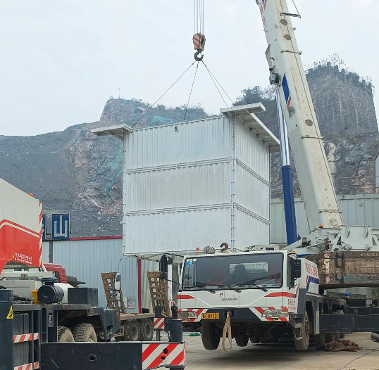 制砂樓安裝中 制砂樓安裝中